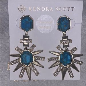 Kendra Scott Bronze Veined Turquoise Earrings
